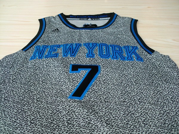 Maglia Moda Statico New York Knicks Carmelo Anthony #7 Grigio